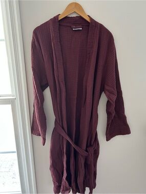 Parachute Cloud Cotton Robe in Deep Mauve